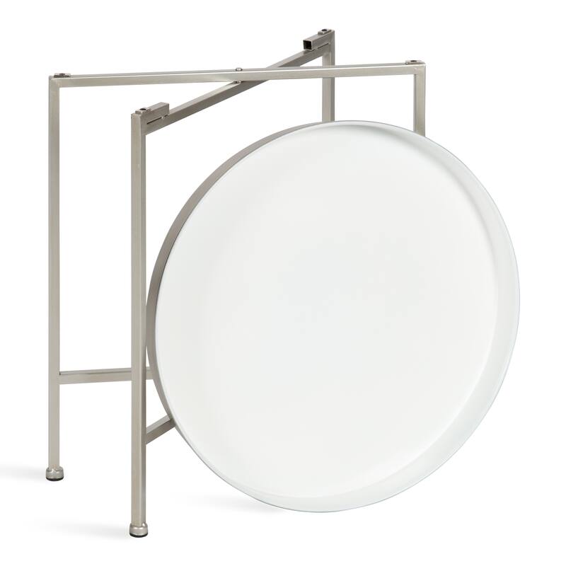 Kate and Laurel Celia Round Metal Side Table - 18.25x18.25x22