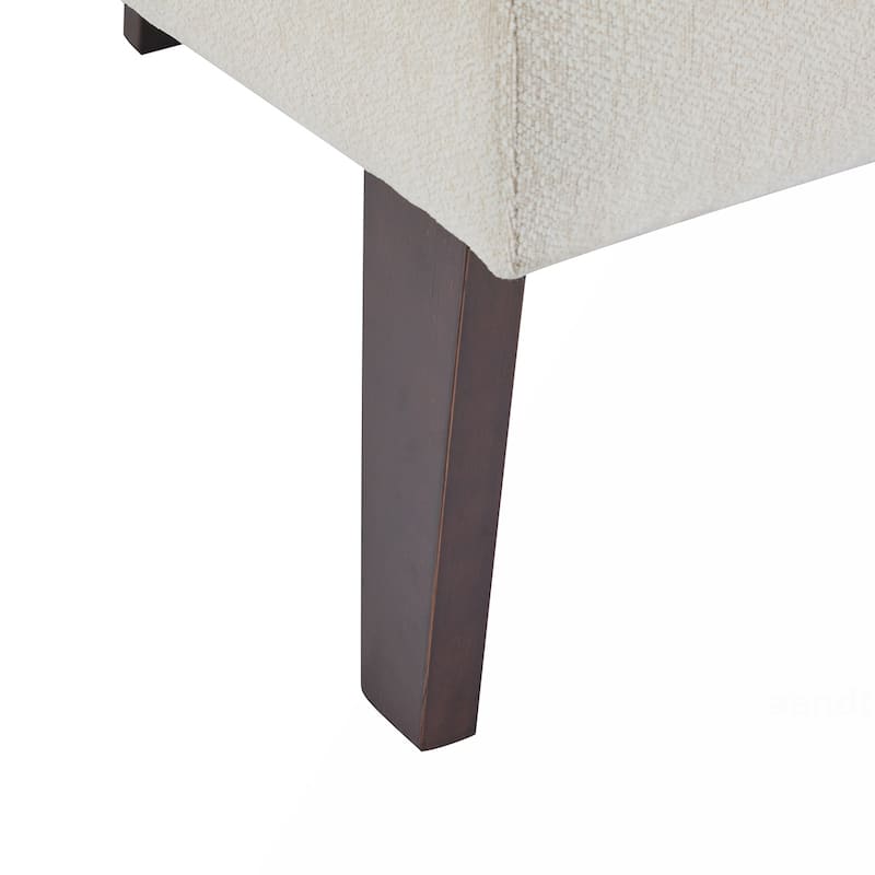 Fabric Round Back Accent Chair With Wood Legs