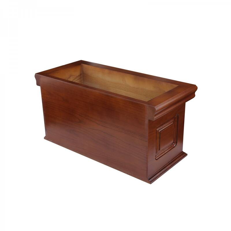 Light Mahogany Wood Raised Panel Tank for High Tank Toilet Renovators Supply
