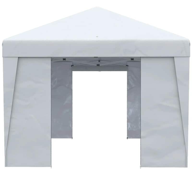10' x 19.5' Pop Up Canopy Tent Height Adjustable, Leg Weight Bags, Bag