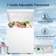 preview thumbnail 6 of 14, 1.8 Cu.Ft Chest Freezer with Removable Basket, Bottom Drain, 7-Level Thermostat, Freestanding Design for Home and Apartment