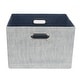preview thumbnail 2 of 2, Lambs & Ivy Blue Foldable/Collapsible Storage Bin/Basket Organizer with Handles
