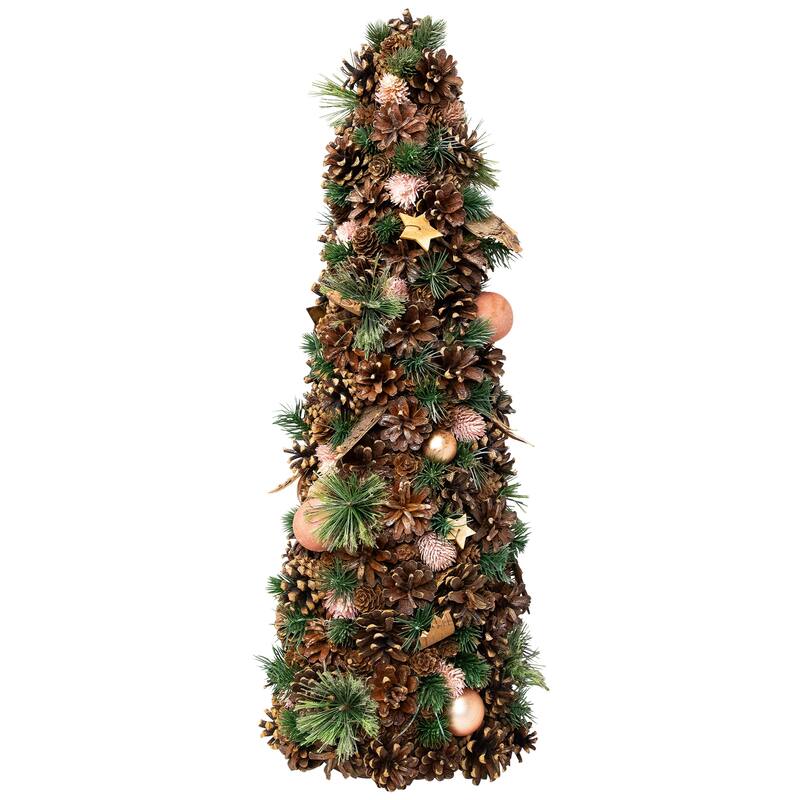 Pinecone and Tree Bark Artificial Christmas Decoration - 24" - 2 Foot