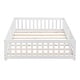 preview thumbnail 4 of 6, Simple Lodge Design Twin Size Platform Bed,Solid Pine Wood Bed Frame with Fence,Safety Guardrails with Door