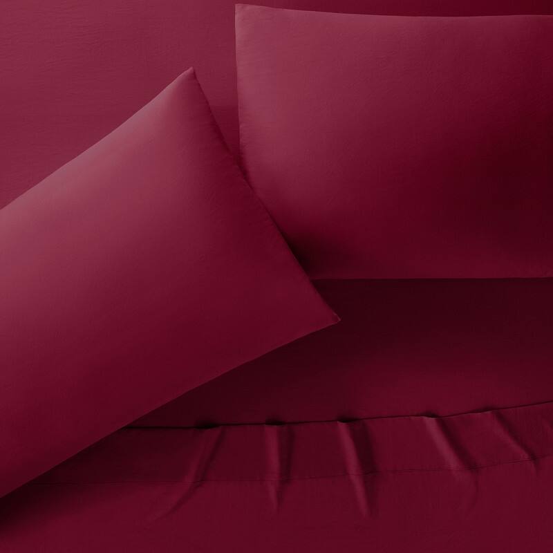 Serta Supersoft Washed Cooling Sheet Set, Includes Bedding Sheets and Pillowcases