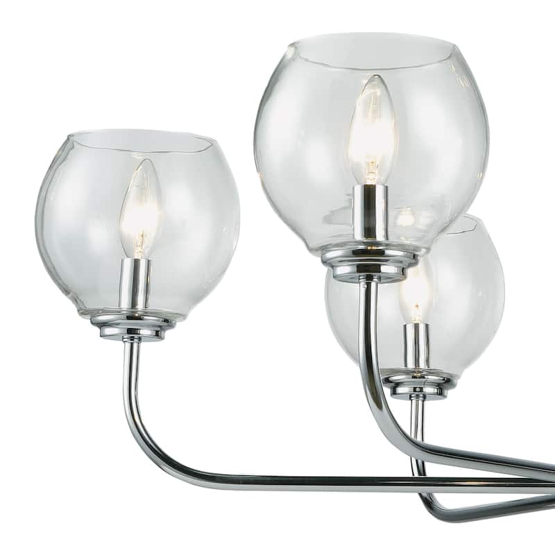 Elk Home Emory Polished Chrome Glass 6 Light Chandelier