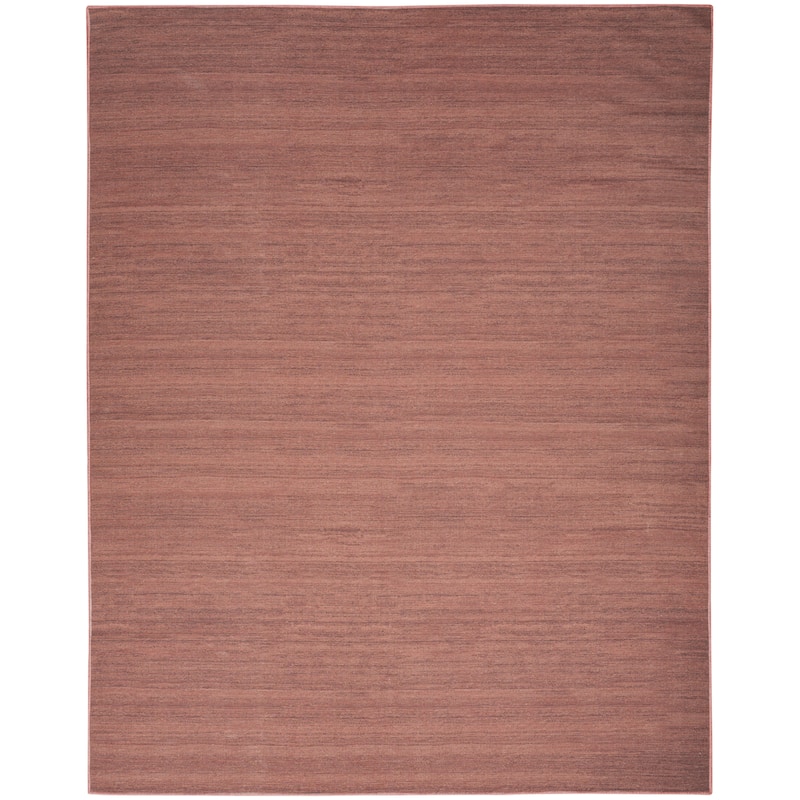 Nourison Washable Essentials Indoor Solid Area Rug - 6' x 9' - Mocha