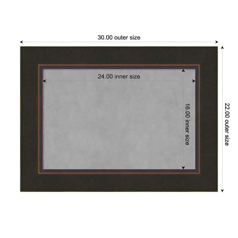 Amanti Art Milano Bronze Framed Magnetic Board - Board Size 24x16