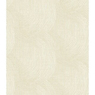 A-Street Prints Folly Champagne Zen Swirls Wallpaper
