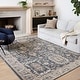 preview thumbnail 10 of 31, Alexander Home Josefina Ornamental Ironwork Traditional Rug 11'6" x 15' - DENIM / PEBBLE