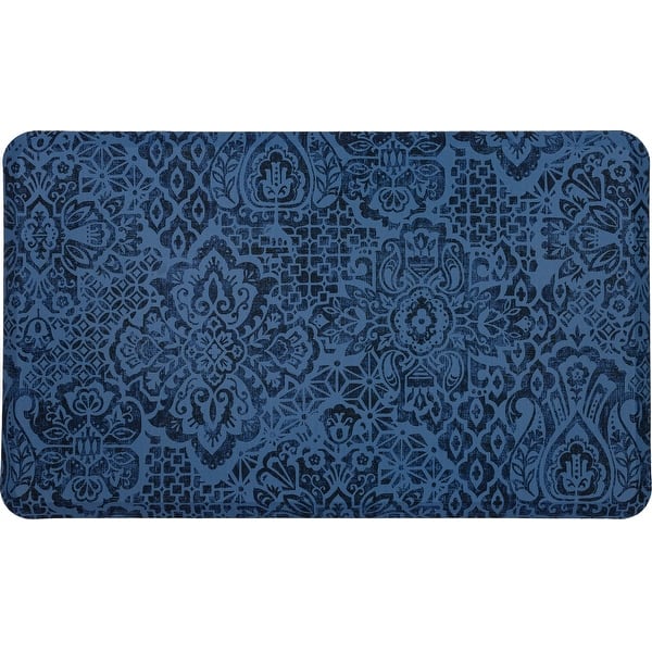 slide 2 of 101, Mohawk Home Dri-Pro Cushion Anti-fatigue Mat 1'6" x 2'6" - Damask Nouveau Blue