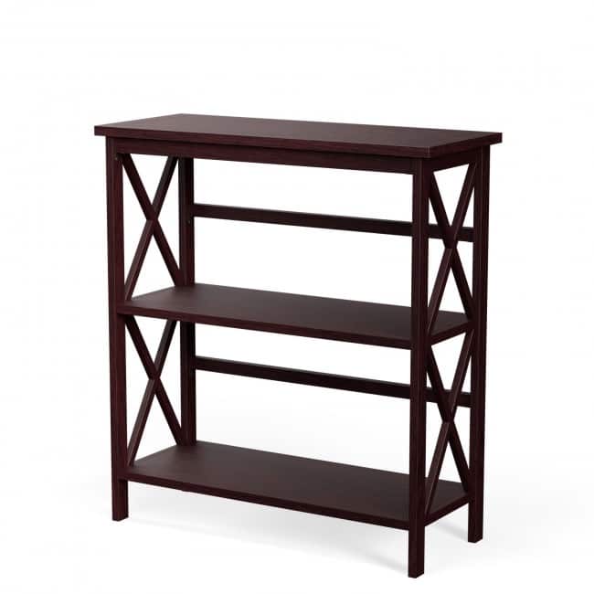 3-Tier Wooden Open Shelf Bookcase - 31" x 12.5" x34" (L x W x H)