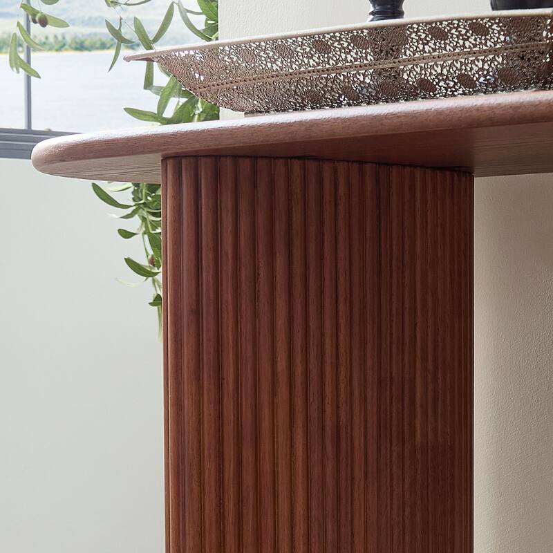 Length 59.1 Inch Entryway Table, Narrow Console Table with Unique Stainless Steel Legs, Modern MDF Sofa Table