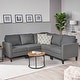 preview thumbnail 38 of 52, Zahra Modern Fabric 5-piece Sofa Sectional by Christopher Knight Home DARK GREY