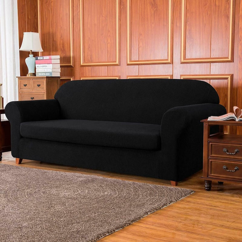Subrtex 2 Piece Loveseat Slipcover Stretch Spandex Furniture Protector