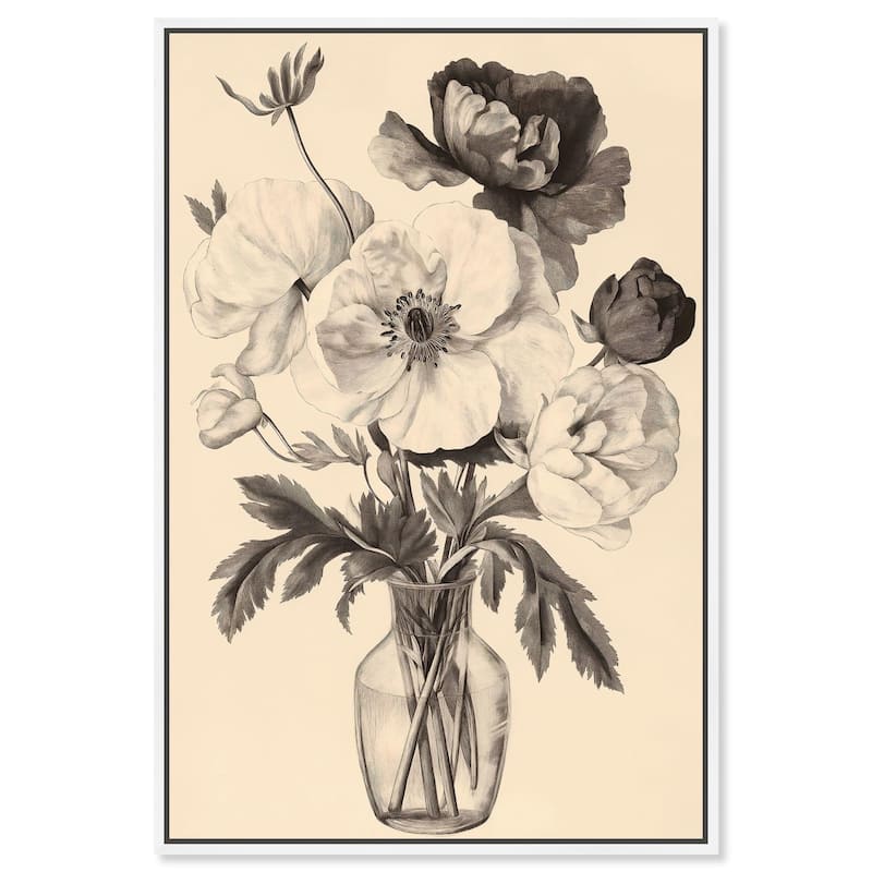 Herbarium's Hush I Canvas by Art Remedy - White - 20" x 30"