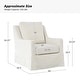 preview thumbnail 38 of 43, Stan Farmhouse Slipcover Rocking Swivel Chair Set of 2 by HULALA HOME