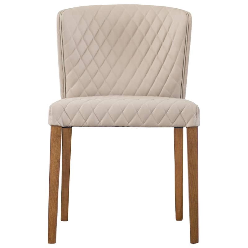NPD Furniture Albie Diamond Stitching Faux Leather Dining Chair (Set of 2)