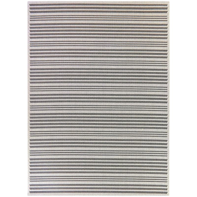 Aguirre Textured Patio Indoor/Outdoor Area Rug - 7'10" x 10' - Charcoal