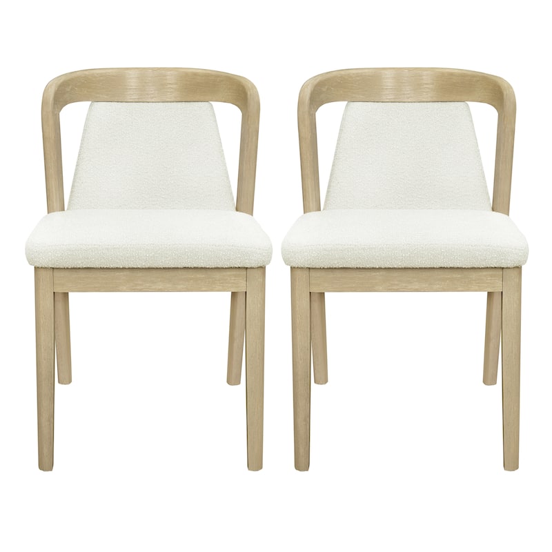 Christopher Knight Home - Ashlin Contemporary Upholstered Armless Dining Chairs with Rubberwood Frame, Set of 2