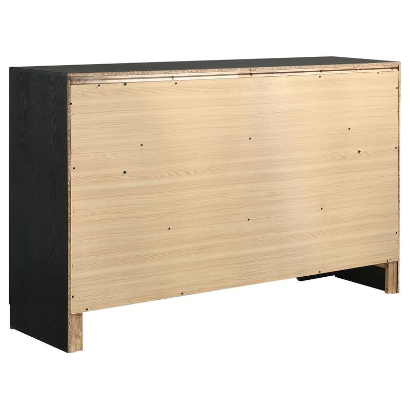 Miranda 4-Piece Storage Bedroom Set with Glittering Stripes