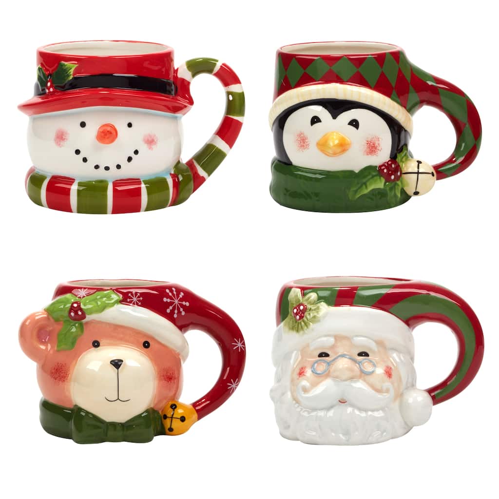 Certified International Holiday 4 Pc. Mug Set, 18 oz.