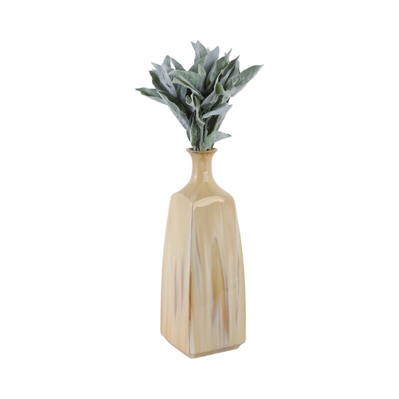 Stoneware Vase Sleek Decorative Contemporary Casual Home Style