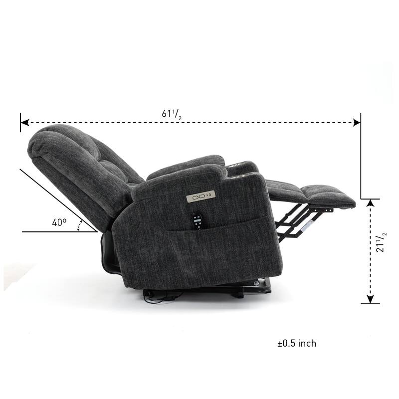 Large Power Lift Recliner Chair with Massage and Heat