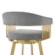 preview thumbnail 7 of 12, Chelsea Modern Swivel Bar Stool, Upholstered Counter Height Chair with Metal Frame