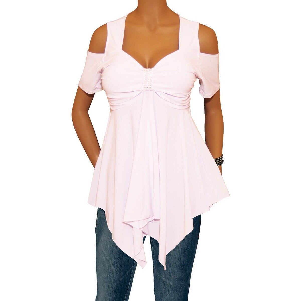 plus size shimmer top