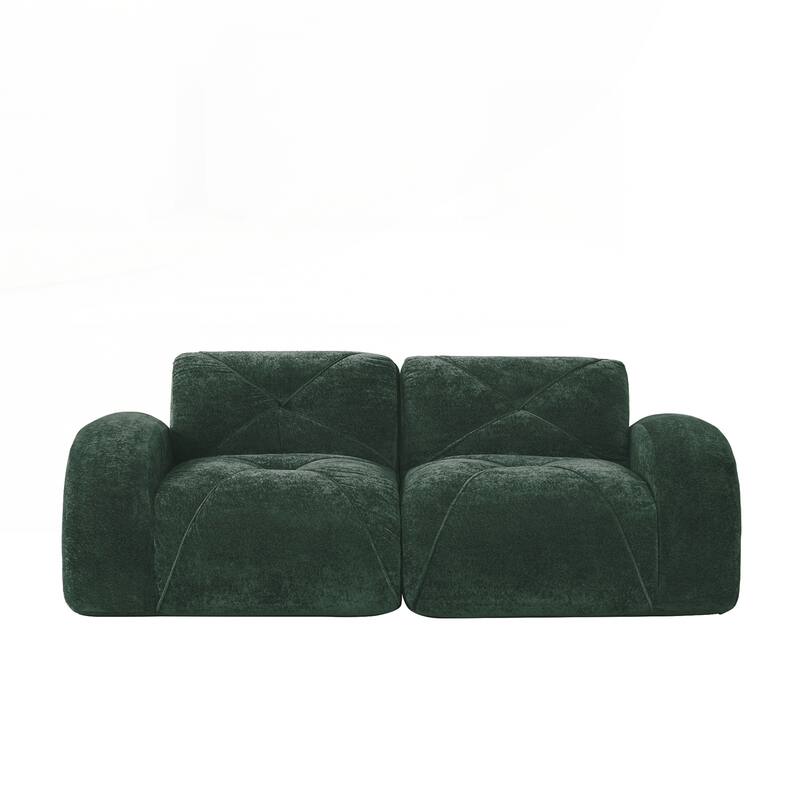Sofa Couches With boneless Sofa,Soft Velvet Fabric,Bottom Anti-Slip Design