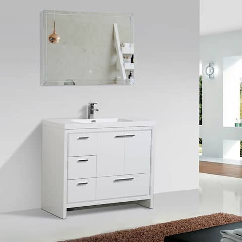 Alma-Allier 42-inch Freestanding Vanity with Integrated Sink