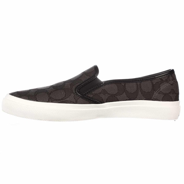 coach black slip on shoes