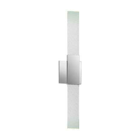 Radiant Lines 2-light ADA Polished Chrome LED Double Wall Sconce, Clear Shade