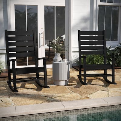 Set of 2 Classic Outdoor All-Weather Rocking Chairs
