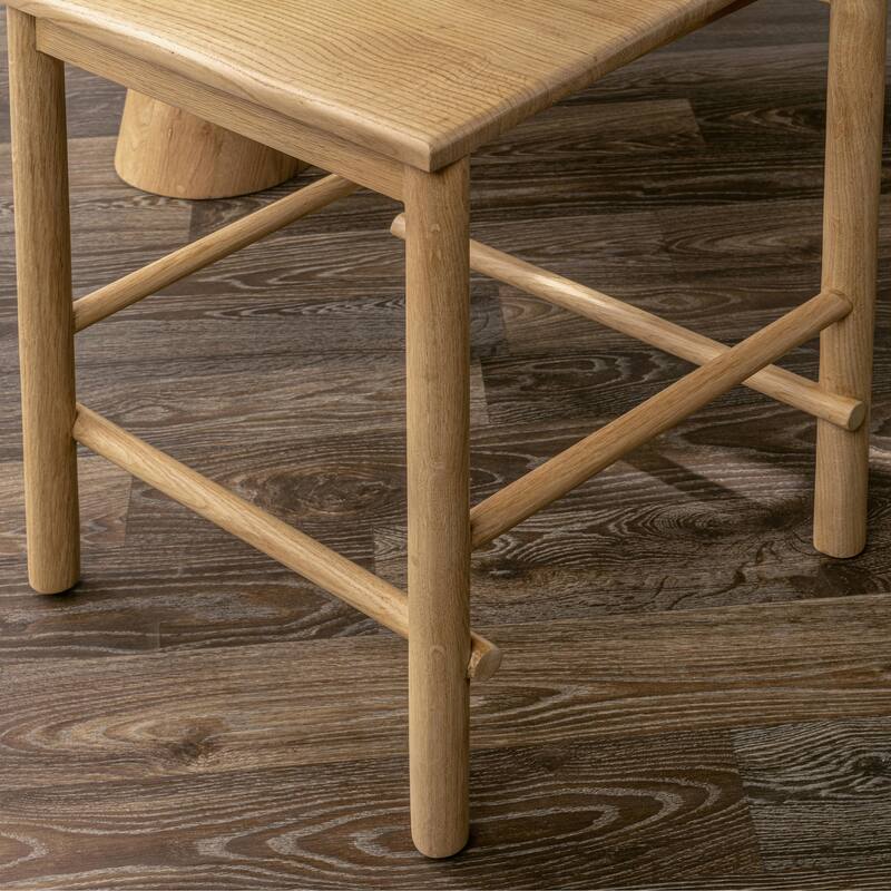 Classic Home Foundation Oak Wood 36.5" Counter Height Chair