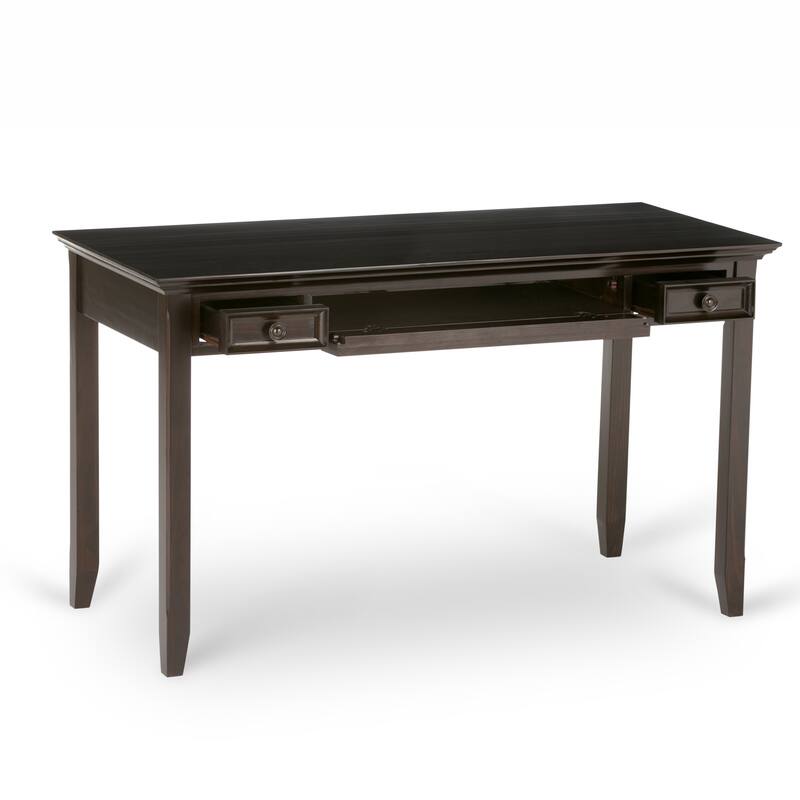 WYNDENHALL Halifax SOLID WOOD Transitional 54 inch Wide Desk in Hickory Brown