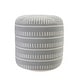 preview thumbnail 4 of 32, Dash and Stripe Geometric Indoor Outdoor Pouf - 20" x 20" x 20"