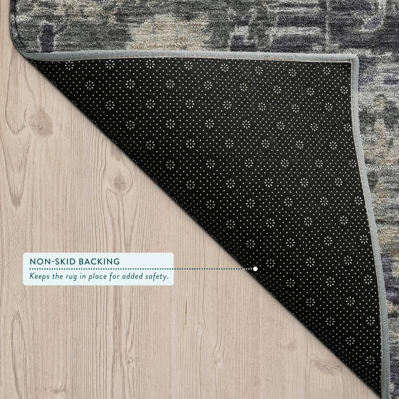 Machine Washable Indoor/ Outdoor Vintage Traditional Chantille Rug