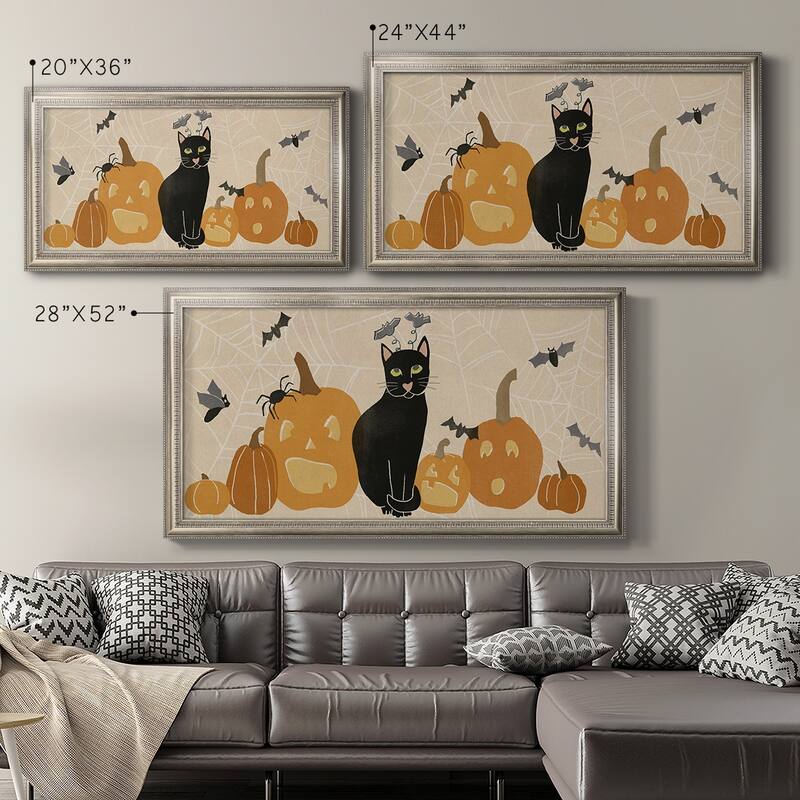 Pumpkin Patch Cats Collection D Premium Framed Canvas- Ready to Hang