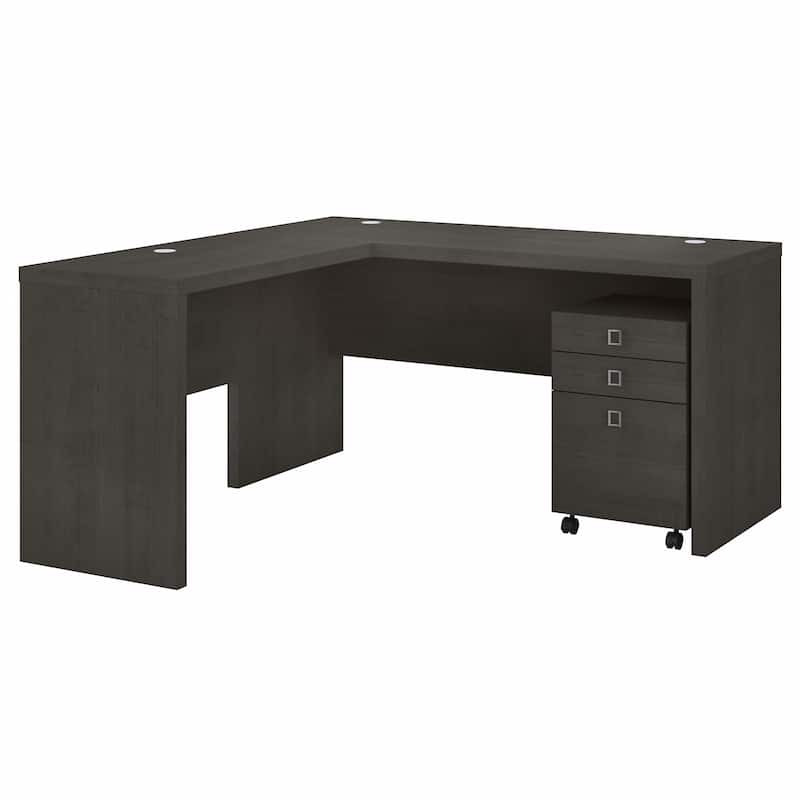 Echo L Shaped Desk with Mobile File Cabinet by Bush Business Furniture