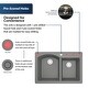 preview thumbnail 69 of 89, Karran Drop-In Quartz 33 in. 1-Hole 60/40 Double Bowl Kitchen Sink Kit
