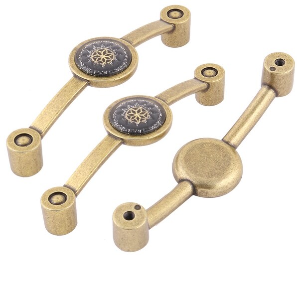 Hotel Kitchen Bedroom Metal Furniture Cupboard Drawer Cabinet Knobs Black 3 Pcs