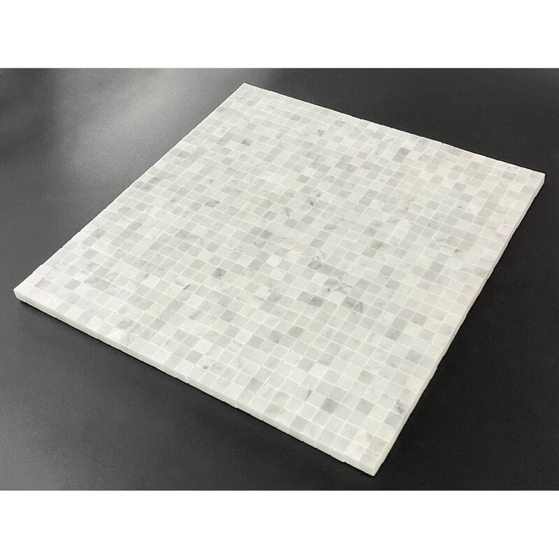 3/8 x 3/8 Grid Groutless Marble Mosaic Tiles