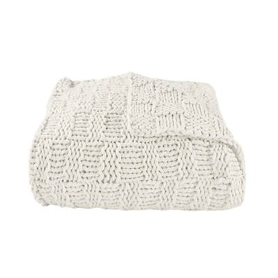 HiEnd Accents Chess Hand Knit Throw, 50"x60"