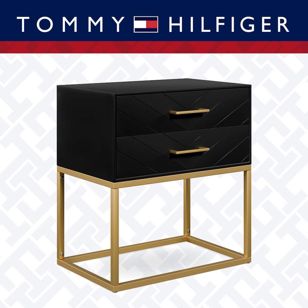 Tommy Hilfiger Ellias Table Collection, Black and Gold