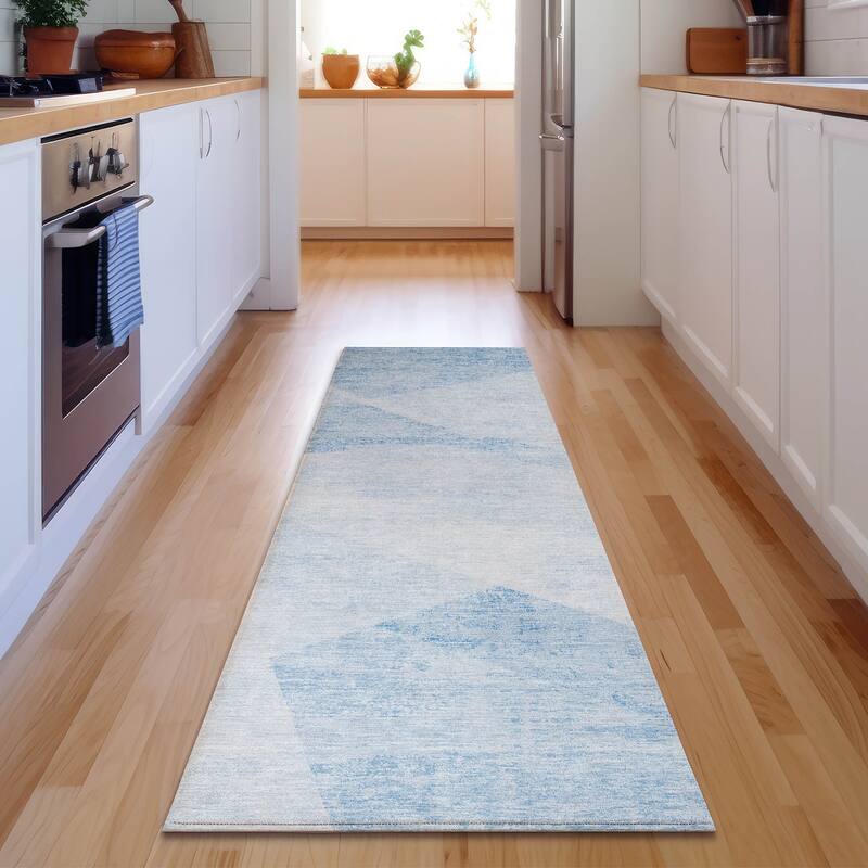 Premium Washable Super Soft Mayfield Rug - Denim - 2' 3" x 7' 6" - Runner