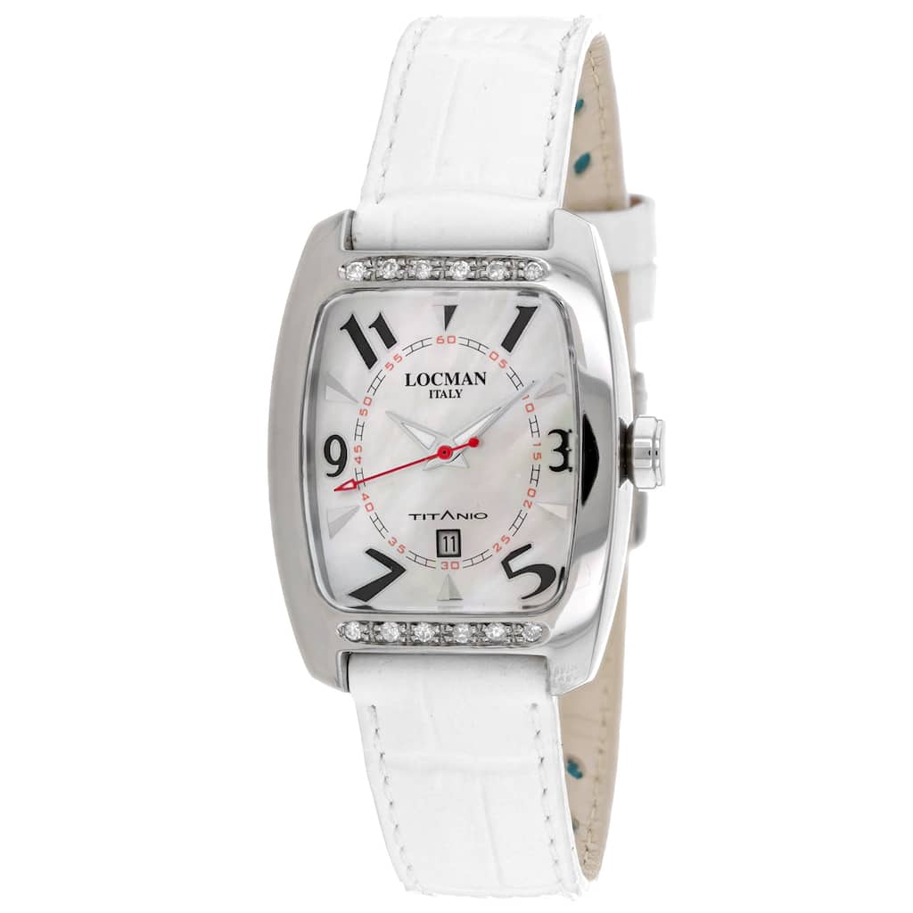 Locman Women's Diamond Titano Mother of Pearl Dial Watch - 483WHWH - Mother of Pearl - 6 (36)