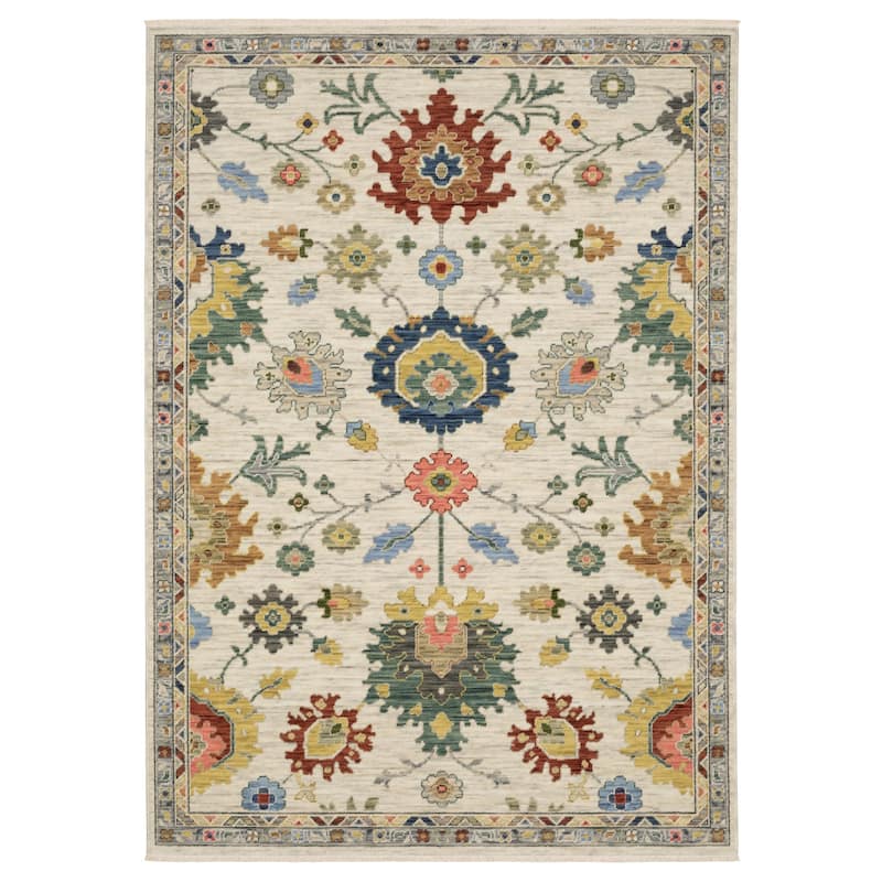 HomeRoots Oriental Traditional Rectangle Area Rug - 10' X 13'