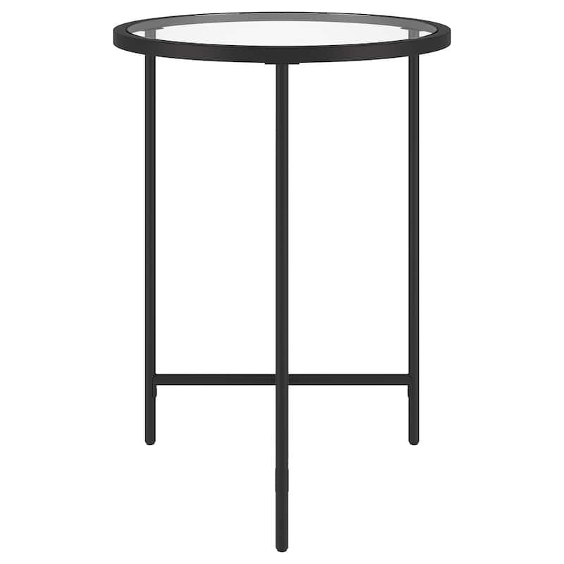 Berenson 18" Wide Round Side Table with Glass Top